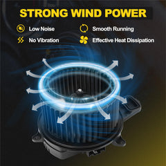 YEHERIT fan housing detail showing blades and airflow path for stronger ventilation