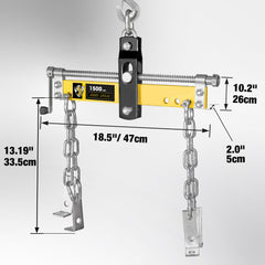 YELLOW JACKET close-up of threaded shaft and handle for precise tilt adjustment
