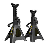 YELLOW JACKET front view of pair showing sturdy steel construction and capacity