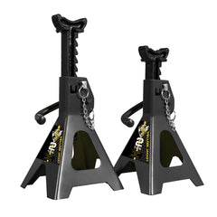 YELLOW JACKET front view of pair showing sturdy steel construction and capacity