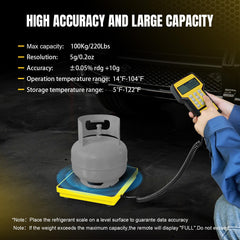 YELLOW JACKET remote LCD backlight displayed for easy nighttime readings