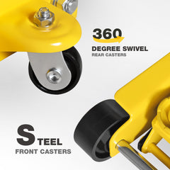 YELLOW JACKET single-piston pump detail demonstrating fast lift performance