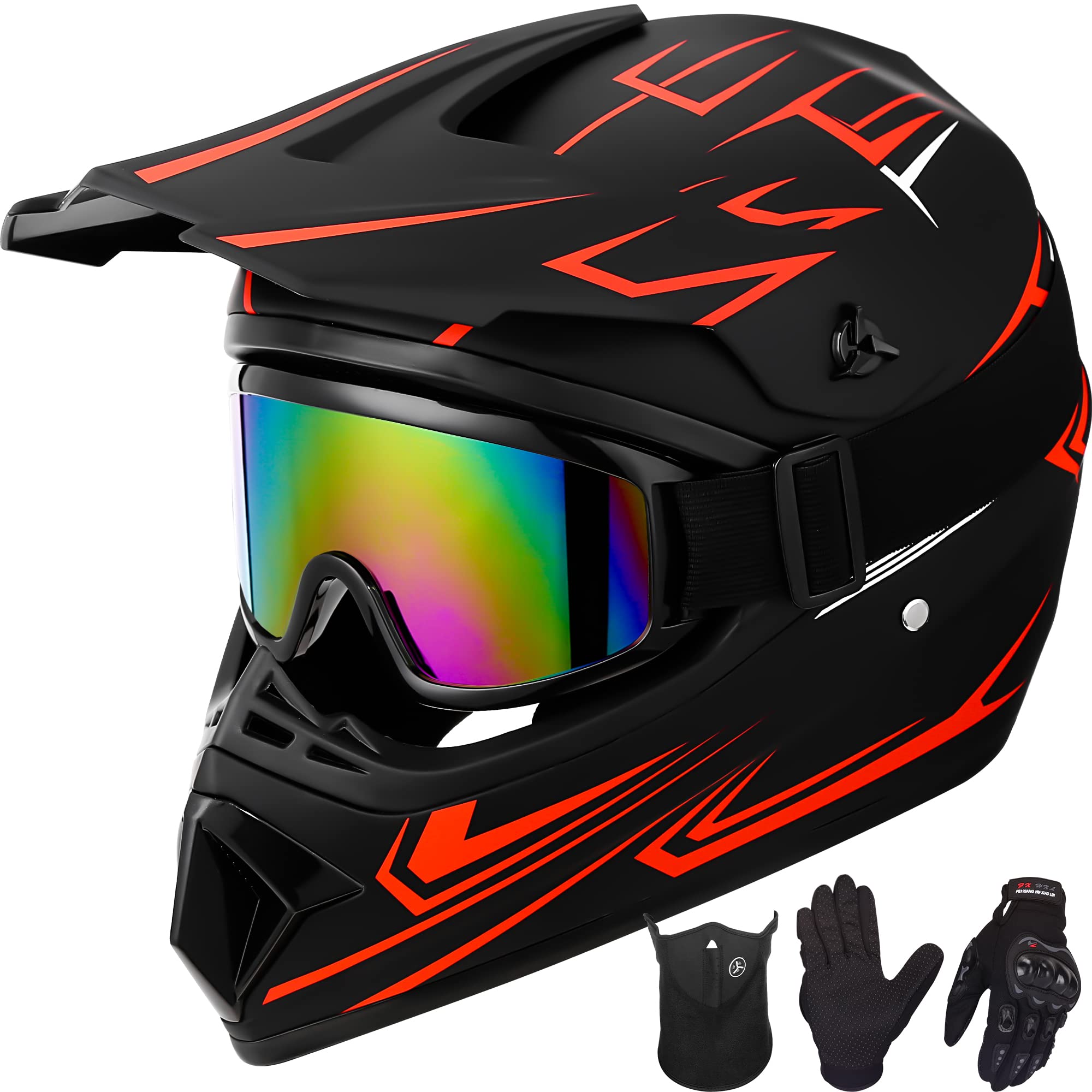 Yesmotor helmet front view showing full-face protection and clear DOT certification benefit