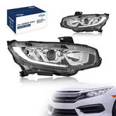 YEWISE front view of headlight pair showing full OEM-style appearance and clean fit
