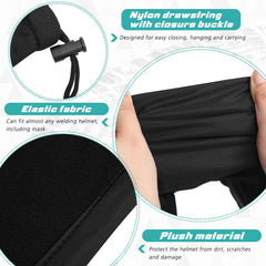 Yeyeplum drawstring lock detail securing helmet during transport