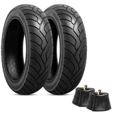YeYouC front view packaged kit showing two tires and tubes for easy replacement