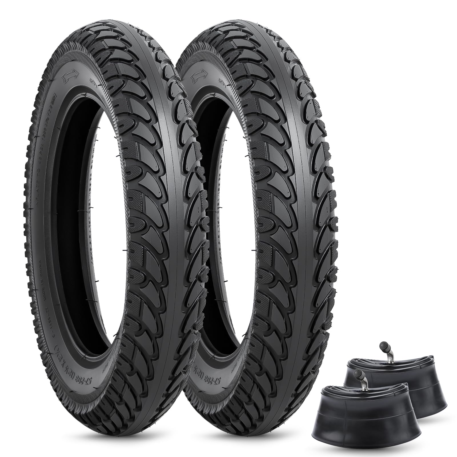 YeYouC front view of packaged tire and tube set showing contents and convenience