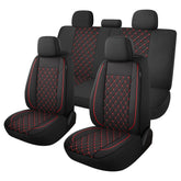 YGL front seats full set showing sporty black red look and protection
