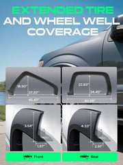 YHTAUTO installed front flare protecting wheel well from road debris