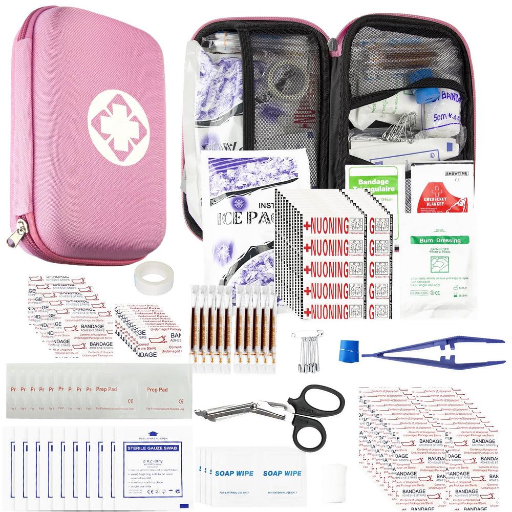 YIDERBO pink zippered case front view showing compact design and easy carry