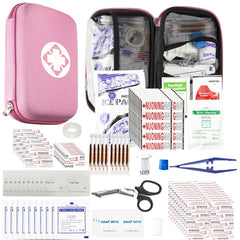 YIDERBO pink zippered case front view showing compact design and easy carry