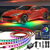 Yielinth front view of full underglow kit showing vibrant colors and strong visibility