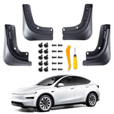 Yieokei front packaging showing mud flaps and included hardware for quick install