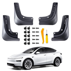 Yieokei front packaging showing mud flaps and included hardware for quick install