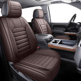 YIERTAI front seat cover installed on Silverado showing clean protective fit