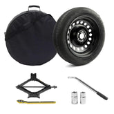 YIFSPARE front view showing rim and 145/80R18 spare tire for easy roadside use