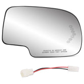 Yikesai front view of passenger mirror glass showing clean fit and benefit restore visibility