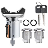 Yikesai front view lockset showing components and quick fit benefit