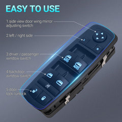 Yikesai power switch illuminated blue at night for improved visibility and ease of use