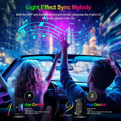 YiLaie installed under dashboard creating ambient lighting and enhancing cabin mood
