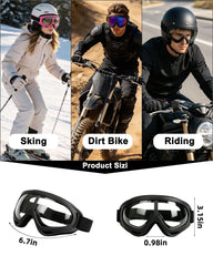 YISUGOOC rider wearing goggles and mask in action providing dust protection