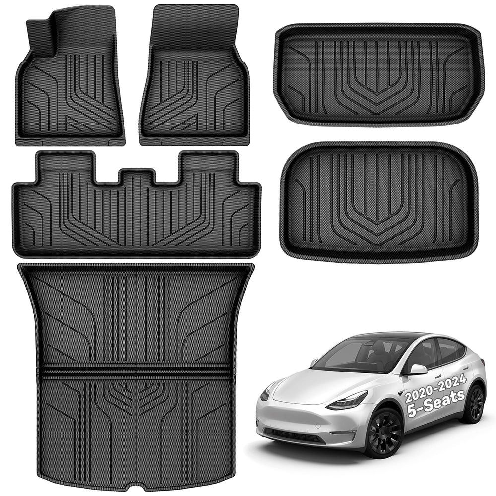 YITAMOTOR front mats showing custom-fit protection and easy cleaning benefit