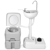 YITAMOTOR front view showing sink and toilet combo, highlights compact portability and convenience