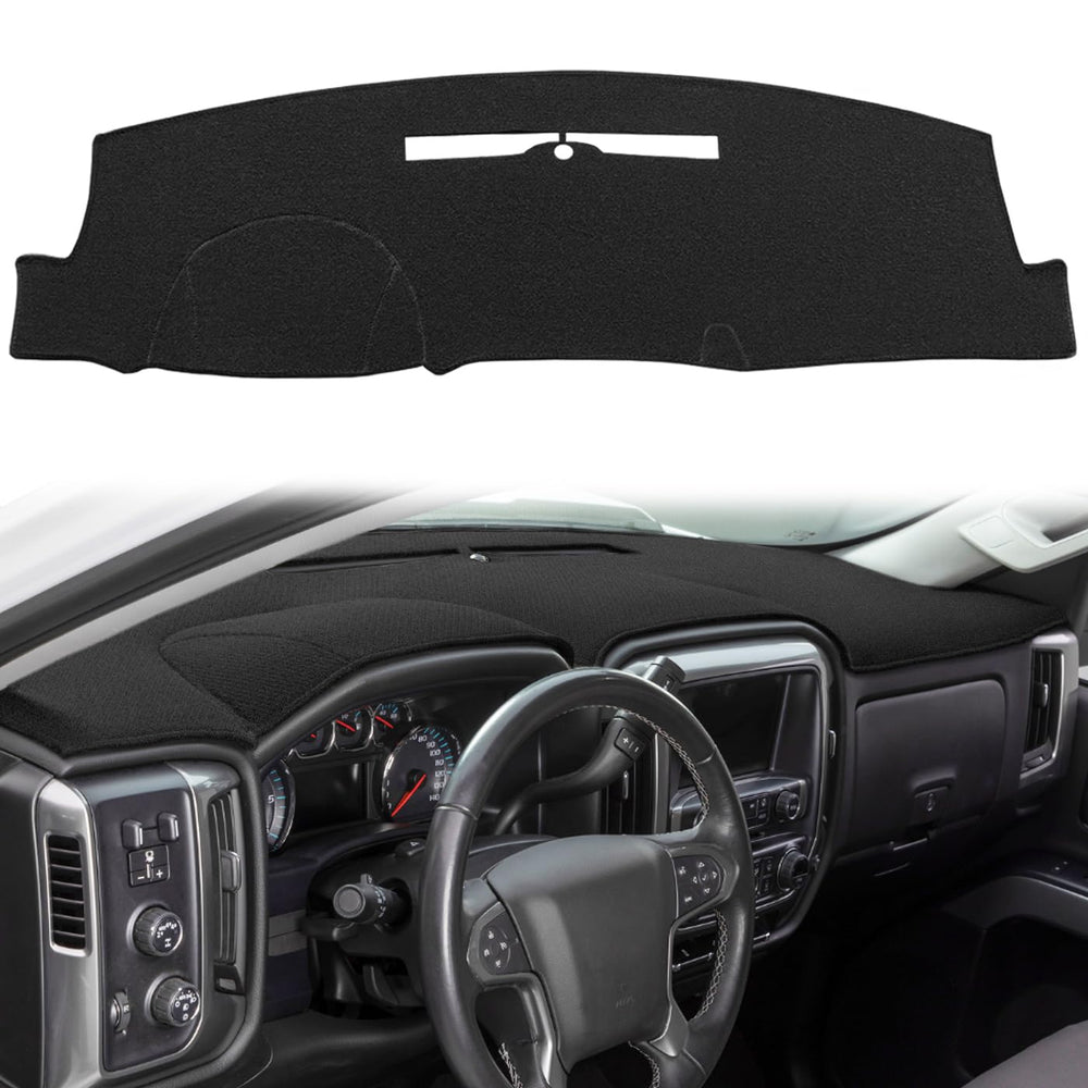 Yiz dash cover front view showing clean black fit and reduced glare