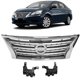 YLT AUTO front grille full view showing sleek chrome upgrade and enhanced curb appeal