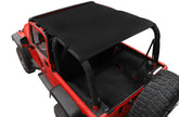 YOCTM front view assembled top showing fitted coverage and sun protection
