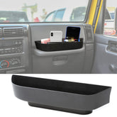 YOCTM front view of grab bar tray showing neat storage benefit