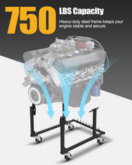 YOLANDO cradle with mounted Chevy engine side profile demonstrating stable support benefit