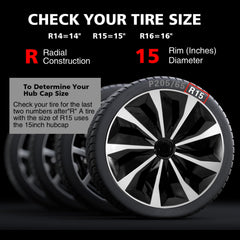 YOLOCKEY side profile illustrating hubcap fit on a 15 inch rim
