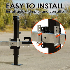YOMILINK textured side handle close-up for improved grip and easier cranking