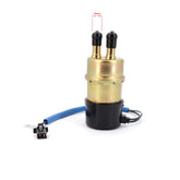 YONEDA fuel pump front view showing compact body and mounting, ensures easy replacement