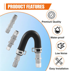 YoRise rubber hose with ruler showing size for easy fit verification