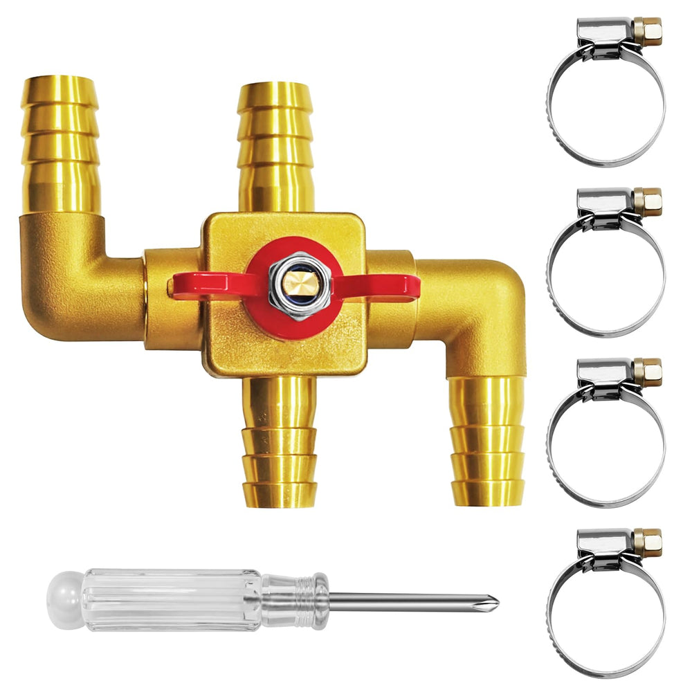 yourheey front view valve assembled showing durable brass and clear markings for reliable control