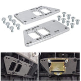 Yoursme front view adapter plates showing bolt pattern and fit benefit