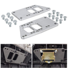 Yoursme front view adapter plates showing bolt pattern and fit benefit