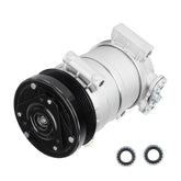 Youxmoto compressor front view showing mounting points and clutch, reliable direct fit