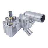 YOUYIEN thermostat housing front view showing mounting points and fitment benefit