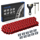 YOXUFA red 420 chain front packaging showing full kit benefits