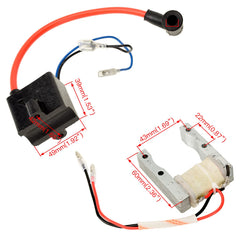 YOXUFA spark plug and two fuel filters demonstrating maintenance readiness