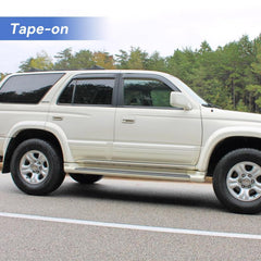YQAUTEC full car side profile with visors installed improving aerodynamics