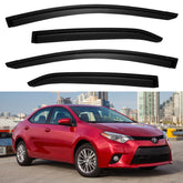 YQAUTEC front passenger visor on Corolla showing sleek fit and improved ventilation