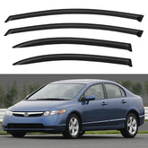 YQAUTEC front packaging showing 4-piece visor kit and fitment for Civic