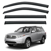 YQAUTEC front passenger door visor profile showing sleek fit and weather protection