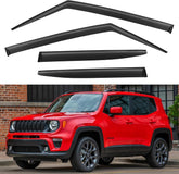YQAUTEC front passenger visor on Jeep Renegade improving rain protection
