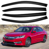 YQAUTEC front passenger visor molded to Accord window, improves airflow
