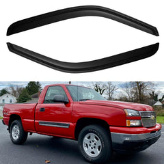 YQAUTEC front profile visor installed on Silverado, improves airflow and appearance
